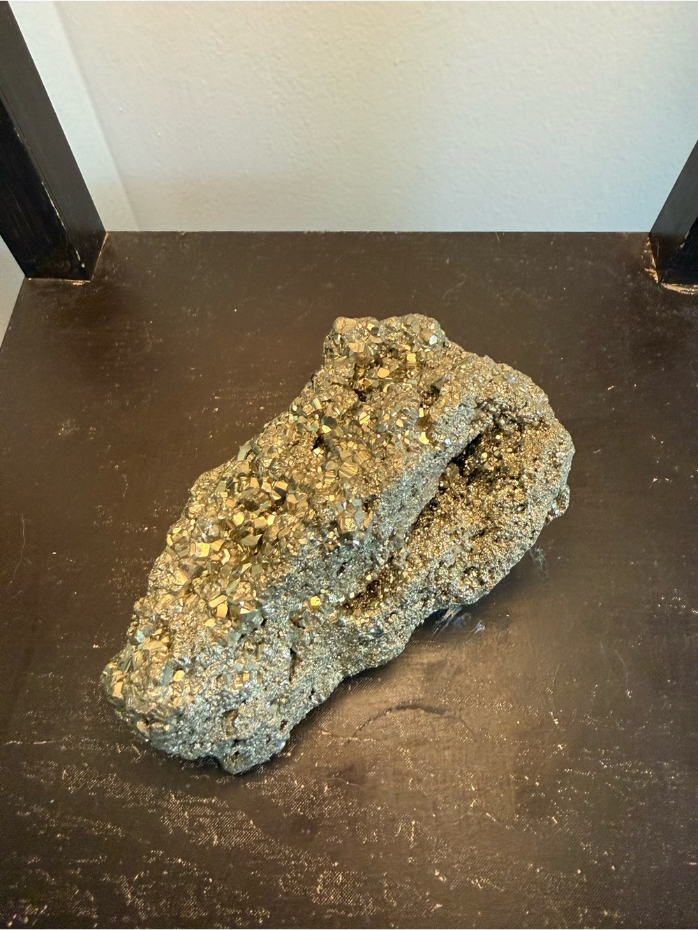 Natural Pyrite Cluster Decorative Accent - Gold